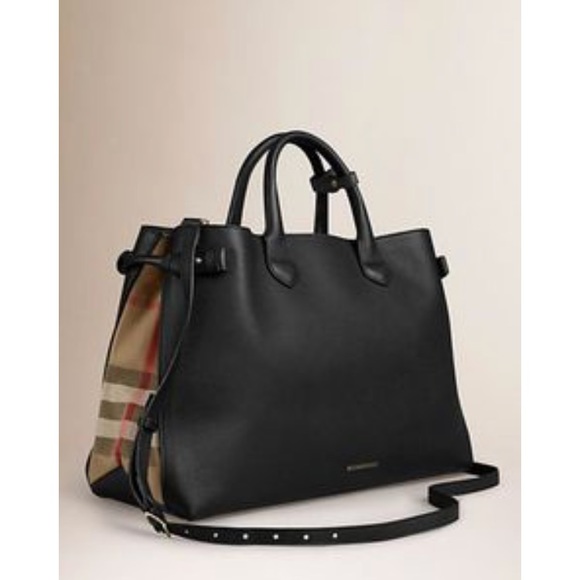 black burberry tote